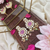 Vriksham Unique Oval Shape Dangler-Light Pink-G18331